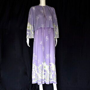Bill Tice 1970's Plisse Mauve Lounge Ensemble
